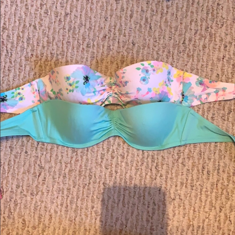 Two for one!! VS strapless bikini top size 32B